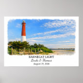 Barnegat Light New Jersey Poster, Aquarel Poster (Voorkant)