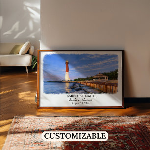 Barnegat Light New Jersey Poster, Aquarel Poster