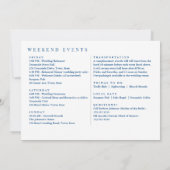 Barnegat Light NJ Navy Wedding Welcome Itinerary Bedankkaart (Achterkant)