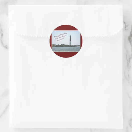 Barnegat Lighthouse Kerst sticker (Tas)