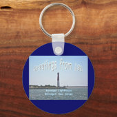Barnegat Lighthouse LBI Greetings Sleutelhanger (Voorkant)