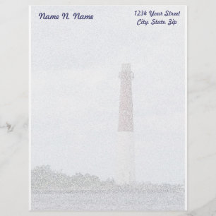 Barnegat Lighthouse LBI Letterhead Stationery Briefhoofd Ontwerp