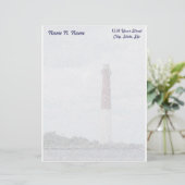 Barnegat Lighthouse LBI Letterhead Stationery Briefhoofd Ontwerp (Staand voorkant)