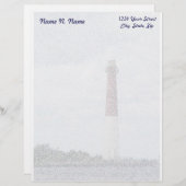 Barnegat Lighthouse LBI Letterhead Stationery Briefhoofd Ontwerp (Voorkant / Achterkant)