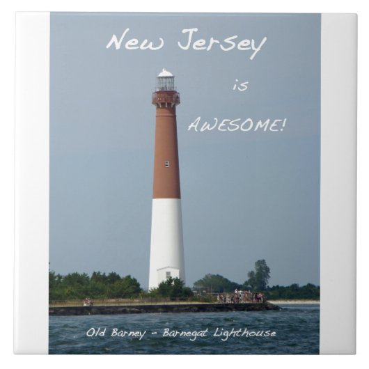 Barnegat Lighthouse Long Beach Island New Jersey Tegeltje (Voorkant)