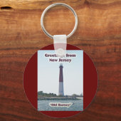 Barnegat Lighthouse NJ Greetings Sleutelhanger (Voorkant)