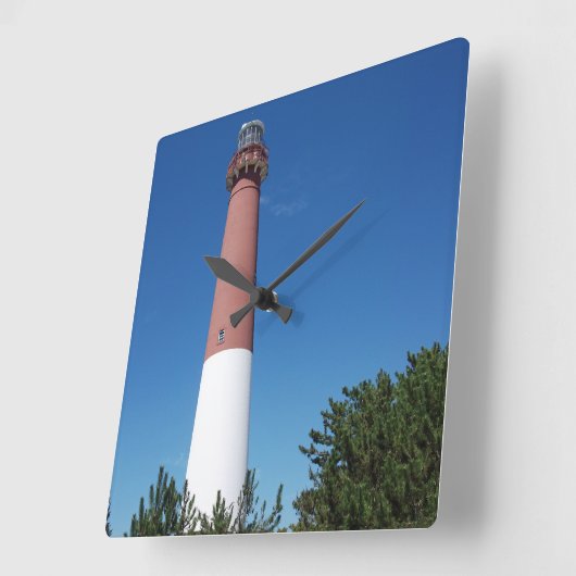 Barnegat Lighthouse Old Barney Vierkante Klok (Hoek)