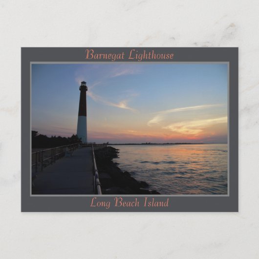 Barnegat Lighthouse Sunset Briefkaart (Voorkant)