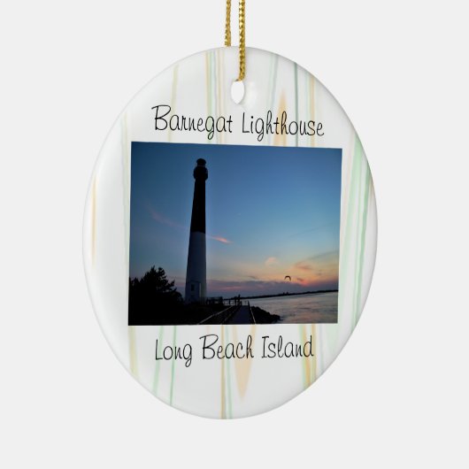 Barnegat Lighthouse Sunset Keramisch Ornament (Rechts)