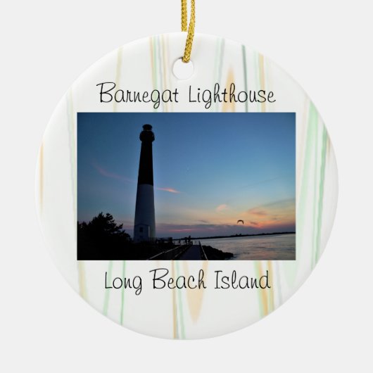 Barnegat Lighthouse Sunset Keramisch Ornament (Voorkant)