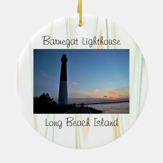 Barnegat Lighthouse Sunset Keramisch Ornament (Achterkant)