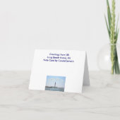 Barnegat Vuurtoren LBI Groeten Opmerking Kaart (Achterkant)