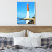 Barnegat Vuurtoren, New Jersey Ingewikkeld Canvas Afdruk (Insitu (Slaapkamer))