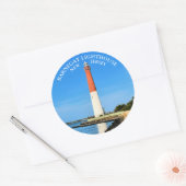 Barnegat Vuurtoren, New Jersey Ronde Stickers (Envelop)
