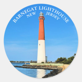 Barnegat Vuurtoren, New Jersey Ronde Stickers