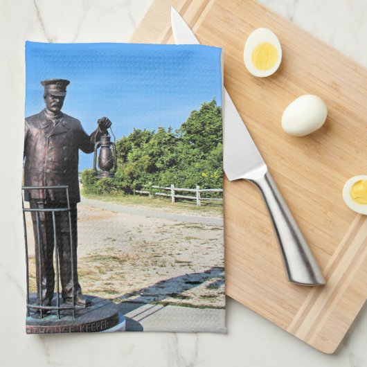 Barnegat Vuurtoren, New Jersey Theedoek (Quarter Fold)