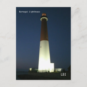 Barnegate Lighthouse at Night Briefkaart