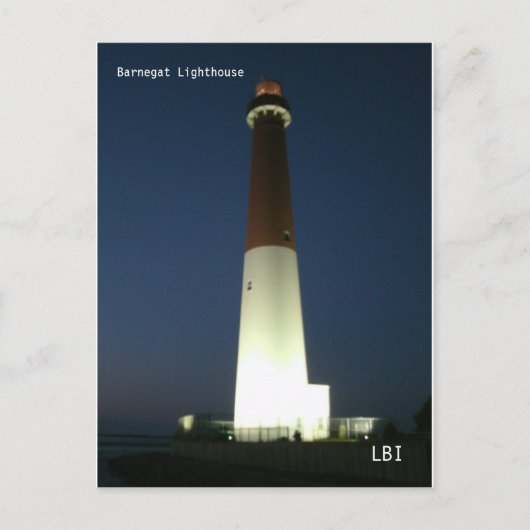 Barnegate Lighthouse at Night Briefkaart (Voorkant)