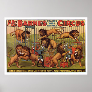 Barnes Circus Adverteren Poster uit de jaren twint