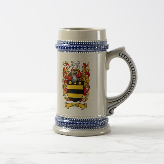 Barnes Coat of Arms Stein / Barnes Family Crest Bierpul (Rechts)