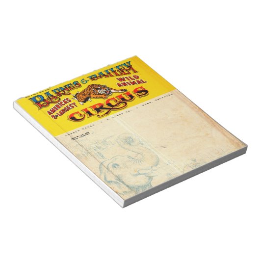  Barnes en Bailey Circus Notitieblok (Schuin)