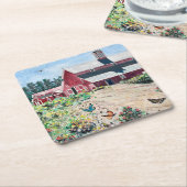 Barnes en vlinders kartonnen onderzetters (Schuin)