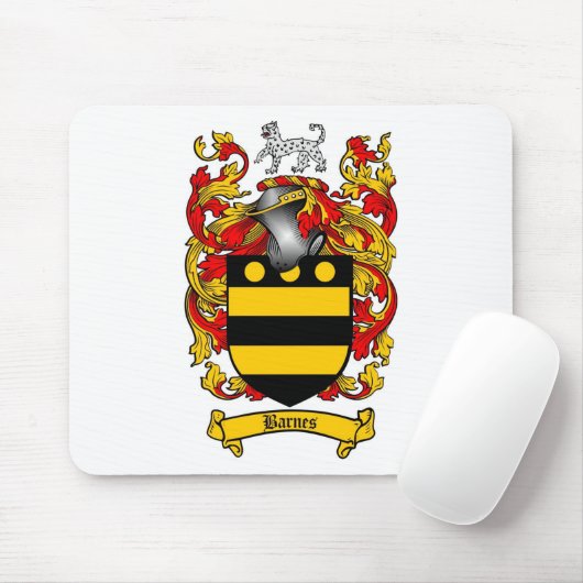 BARNES FAMILY CREST - BARNES COAT WAPENS MUISMAT (Met muis)