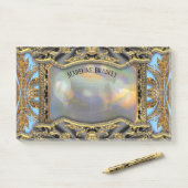 Barnetcue Bleuse Mooie barokke monogram Post-it® Notes (Op bureau)