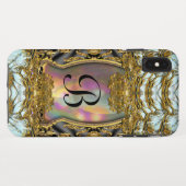Barnetcue Dubois Girly Baroque II Monogram Case-Mate iPhone Case (Achterkant (horizontaal))