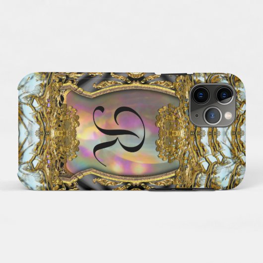 Barnetcue Dubois II Protected Baroque Monogram Case-Mate iPhone Case (Achterkant (horizontaal))