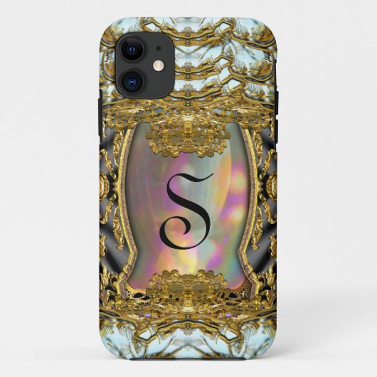 Barnetcue Dubois II Protected Baroque Monogram Case-Mate iPhone Case (Achterkant)