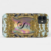 Barnetcue Dubois II Protected Baroque Monogram Case-Mate iPhone Case (Achterkant (horizontaal))