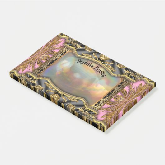 Barnetcue Mooi Barok Monogram Post-it® Notes (Schuin)