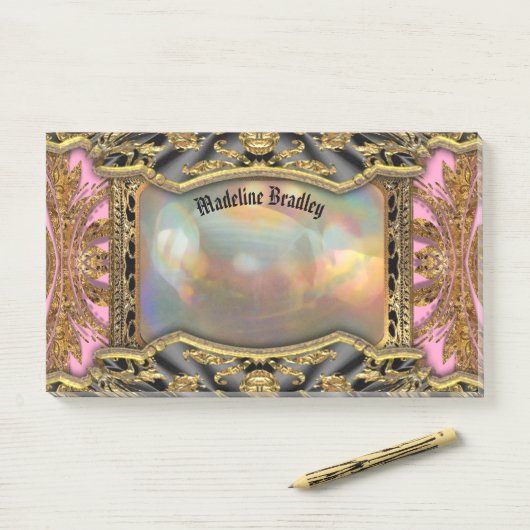 Barnetcue Mooi Barok Monogram Post-it® Notes (Op bureau)