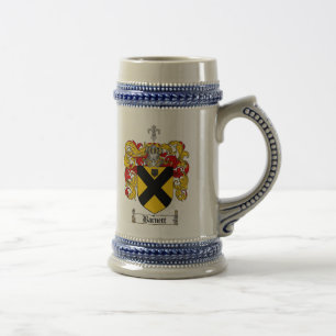 Barnett Coat of Arms Stein / Barnett Family Crest Bierpul