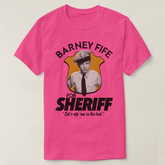 Barney Fife voor Sheriff T-shirt (Design voorkant)