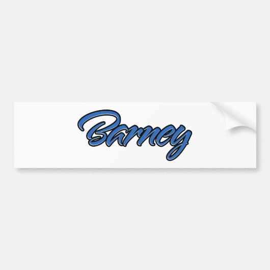 Barney Name blue Aufkleber Sticker Autoaufkleber (Voorkant)