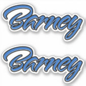 Barney Name blue Aufkleber Sticker Stickerset (Voorkant)