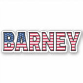 Barney Name Vorname USA Sticker Stickerset (Voorkant)