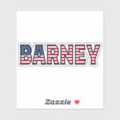 Barney Name Vorname USA Sticker Stickerset (Vel)