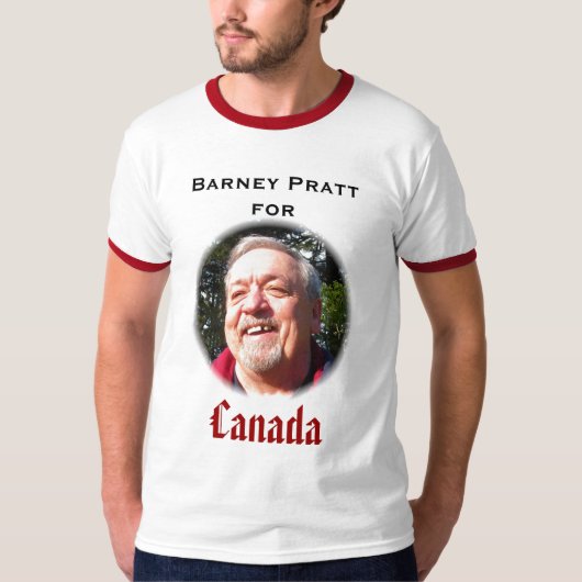 Barney Pratt voor Canada T-shirt (Voorkant)