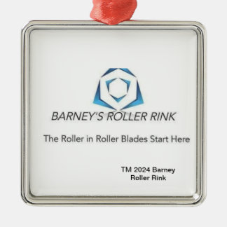 Barney Roller Rink Kerstmis 2024 Metalen Ornament