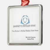 Barney Roller Rink Kerstmis 2024 Metalen Ornament (Links)