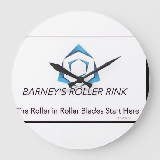 Barney Roller Rink Muur Klok (Voorkant)