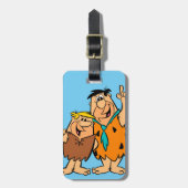 Barney Rubble en Fred Flintstone Bagagelabel (Voorkant verticaal)