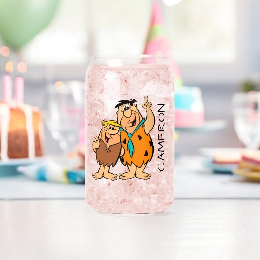 Barney Rubble en Fred Flintstone Blikvorm Glas (Insitu (Verjaardag))