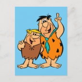 Barney Rubble en Fred Flintstone Briefkaart (Voorkant)