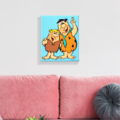 Barney Rubble en Fred Flintstone Canvas Afdruk (Insitu (Woonkamer))