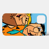 Barney Rubble en Fred Flintstone Case-Mate iPhone Case (Achterkant (horizontaal))