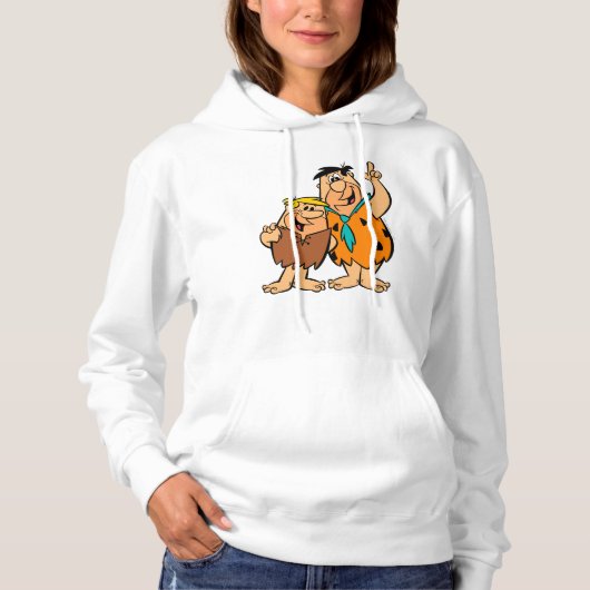 Barney Rubble en Fred Flintstone Hoodie (Voorkant)